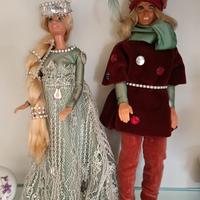 Barbie in coppia con abiti artigianali da collezio
