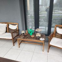 set 4 pezzi salotto giardino balcone esterno