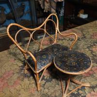 Miniatura Divano e Tavolino Bambole Vittoriano