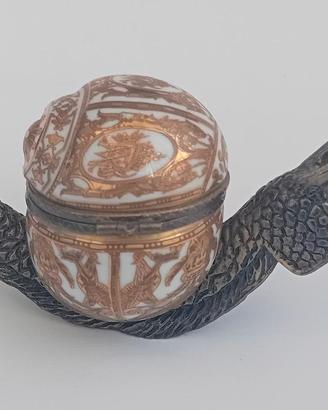 Lumaca "The Royal family"  in ceramica e metallo