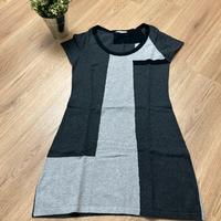 Vestito nero e grigio color block S