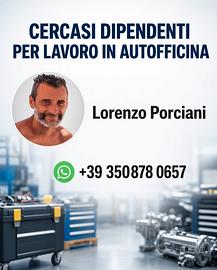 Operaio in un'officina automobilistica