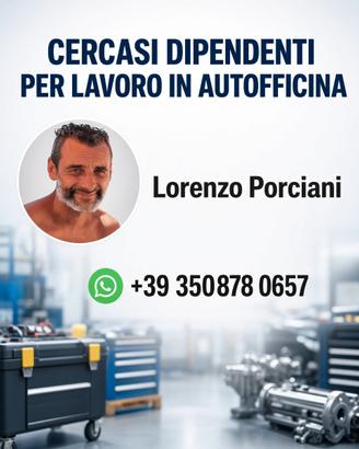 Operaio in un'officina automobilistica