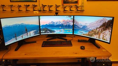 3 MONITOR 27" KOORUI 27 Pollici Curvo 180Hz QHD 1m