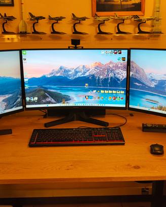 3 MONITOR 27" KOORUI 27 Pollici Curvo 180Hz QHD 1m