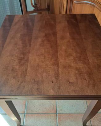 Tavolo da cucina in noce 80x80(160)xH79,