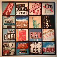 Quadro USA 90x90 cm