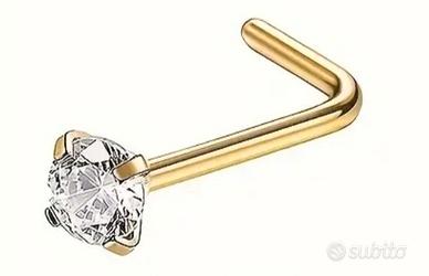 Set n. 5 orecchini piercing da naso a L