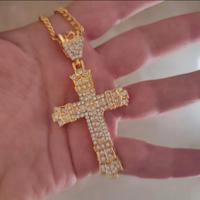 Collana crocifisso con zirconi non annerisce 