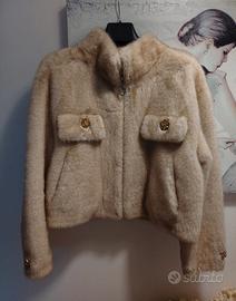 Pelliccia ,  beige con interno in pelle 