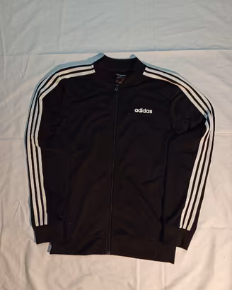 Tuta adidas nera nuova senza cartellino - S
