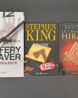 5 libri thriller , King, Brown e altri autori 