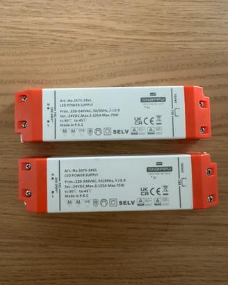 Trasformatori per striscia led 24V 75W (2 pezzi)