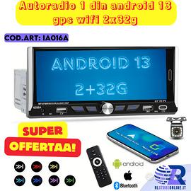 Autoradio 1 din android 13 gps wifi 2x32g autocarp