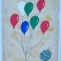 Opera palloncini su carta d'epoca