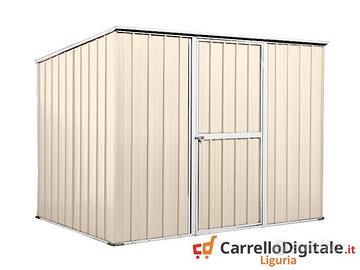 Casetta box giardino Acciaio 260x185cm avorio