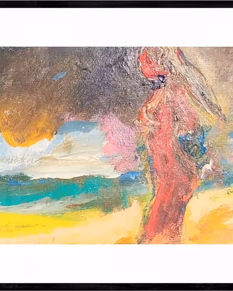 Quadro dipinto ritratto donna originale