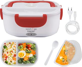 Scaldavivande Elettrico 220V 2Vani + Posate, Rosso