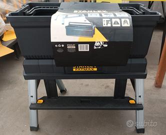 Cassetta portautensili con sgabello Stanley