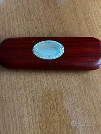 Penna stilografica valenti laminata in argento