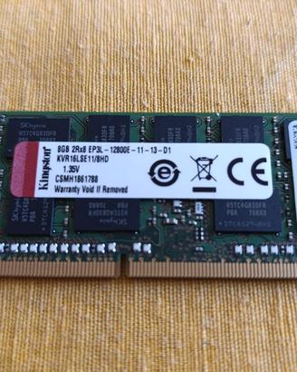 SoDimm 8G Kingston KVR16LSE11/8HD 8GB 2Rx8
