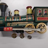 Treno in latta vintage a batterie