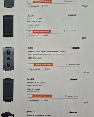 Bticino livinglight set copleto