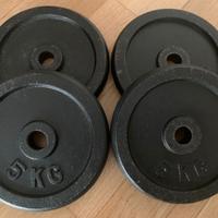 4 dischi ghisa per bilanciere (5kg per disco)