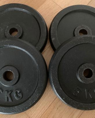 4 dischi ghisa per bilanciere (5kg per disco)