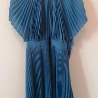 Abito plissettato Denny Rose. Tg 40/S. Italy. Blu.