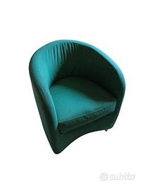Poltrona di design verde smeraldo 
