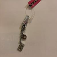 Portachiavi My zip bijoux con lettera E brillantin