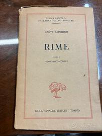 Edizione delle “rime” di Dante Alighieri