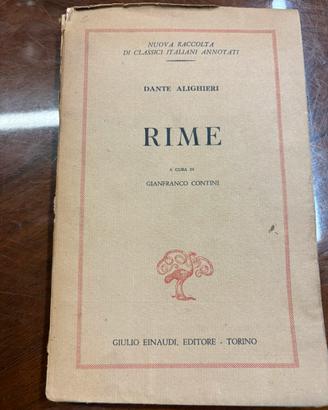 Edizione delle “rime” di Dante Alighieri