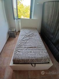 Struttura letto ikea MALM con contenitore, bianco.