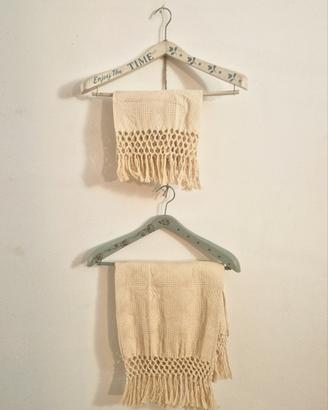 coppia di appendini in legno shabby 