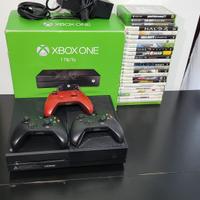 XBOX ONE  (con scatola)+ 3CONTROLLER + 25 GIOCHI 