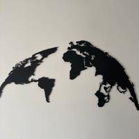 Quadro mappa mondo nero