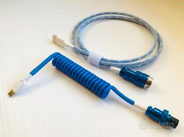 Cavo USB Type-C Custom Coiled GX16 x tastiera -BLU