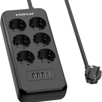 Ciabatta Multipresa 6 Schuko 3 USB 1 Type C