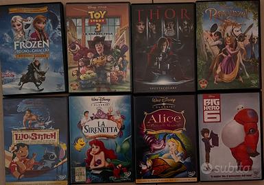 Lotto stock 8 dvd disney marve pixar