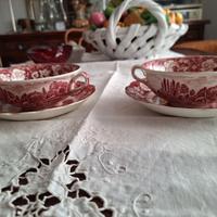 2TAZZE CONSOME CON PIATTINO PALISSY POTTERY