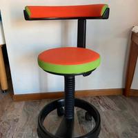 Sedia regolabile design moderno – verde/arancio