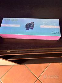 D90 SMART WATCH CINTURINO NERO E IN GOMMA 