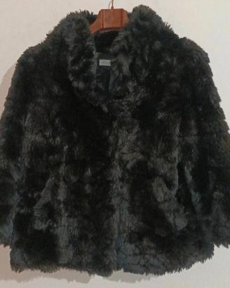 Giacca con pelliccia sintetica nera Twin-Set 