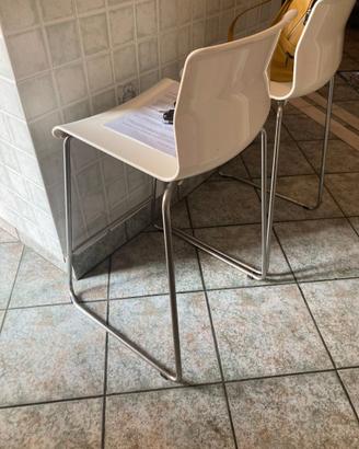 Coppia di sgabelli IKEA GLENN – Bianco e cromato