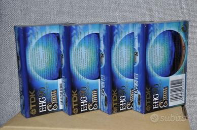 4 Videocassette 8 mm TDK E-HG da 90   VERGINI