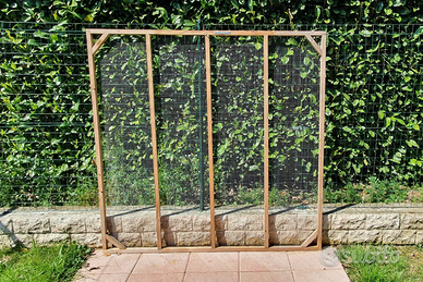 Pannello legno con rete zincata