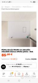 piatto doccia bianco effetto pietra