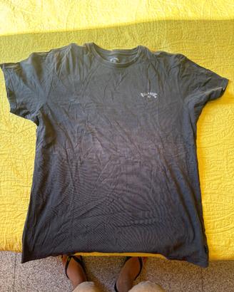T-shirt uomo Billabong grigia logo ricamato taglia